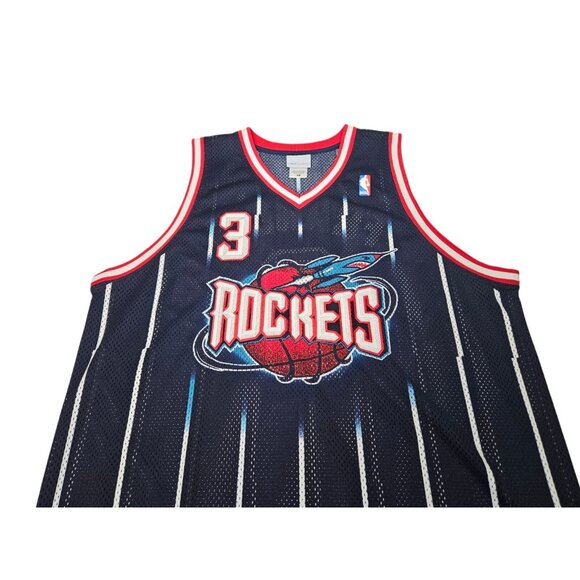 VTG Reebok Authentic Houston Rockets Steve Francis SIGNED Jersey Blue Size 48 - Picture 8 of 16